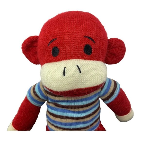 Sock Monkey Dan Dee Red Striped Shirt 18" Collectors Choice Plush Stuffed Animal - Picture 11 of 11